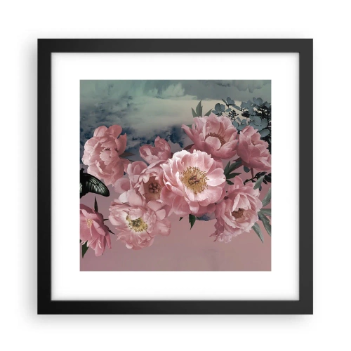 Póster en marco negro - La cúspide del romance - 30x30 cm