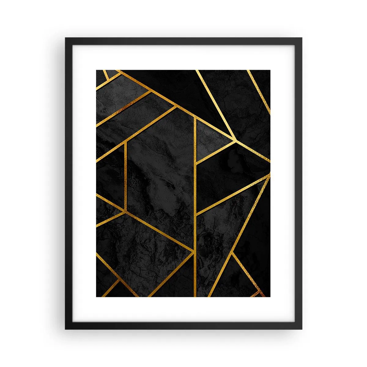 Póster en marco negro - Oscuridad y brillo - 40x50 cm