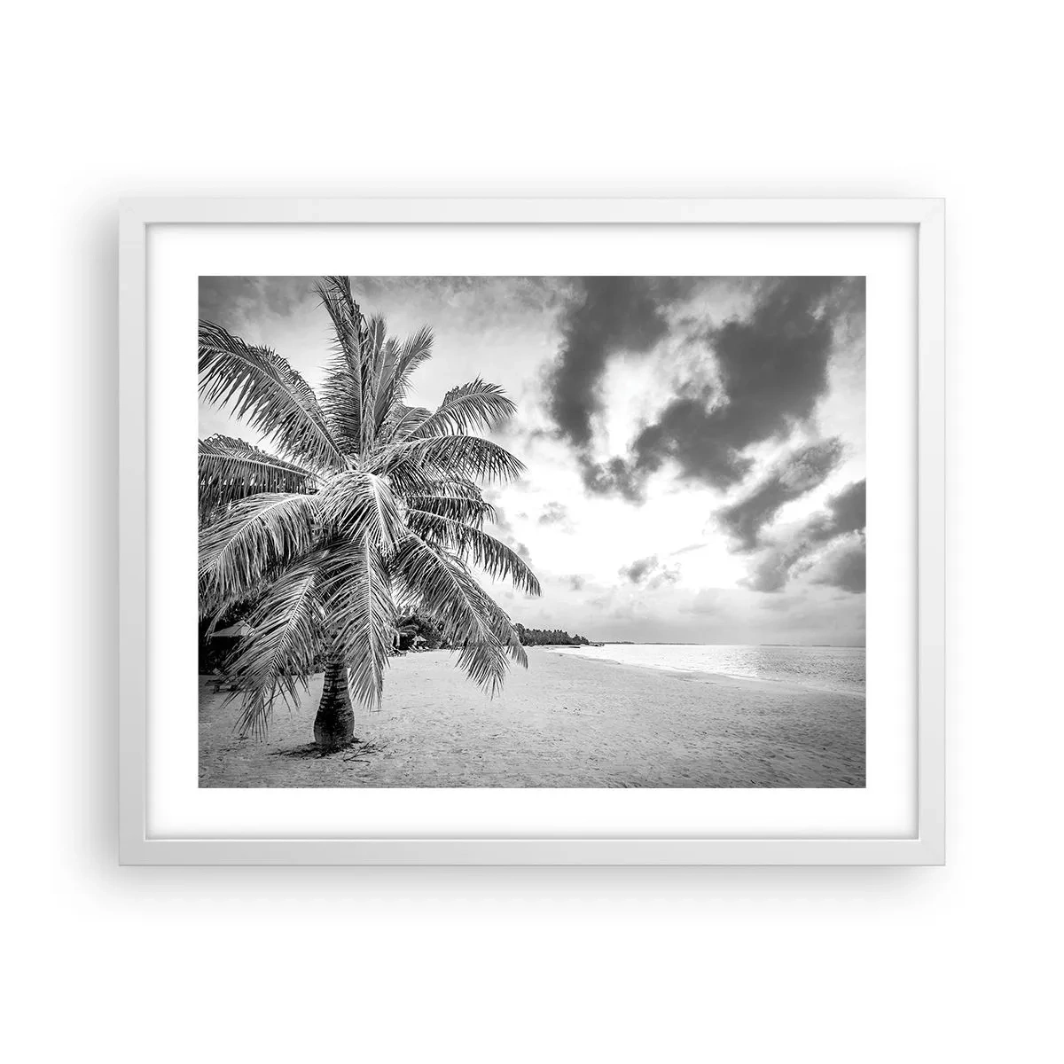 Póster en marco blanco - Anhelo de soledad.... - 50x40 cm