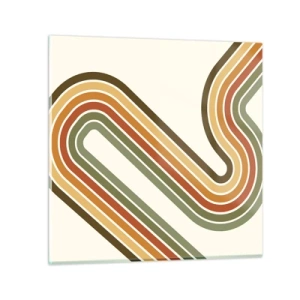 Cuadro sobre vidrio - Impresiones sobre Vidrio - Zigzagueando hasta su destino - 30x30 cm