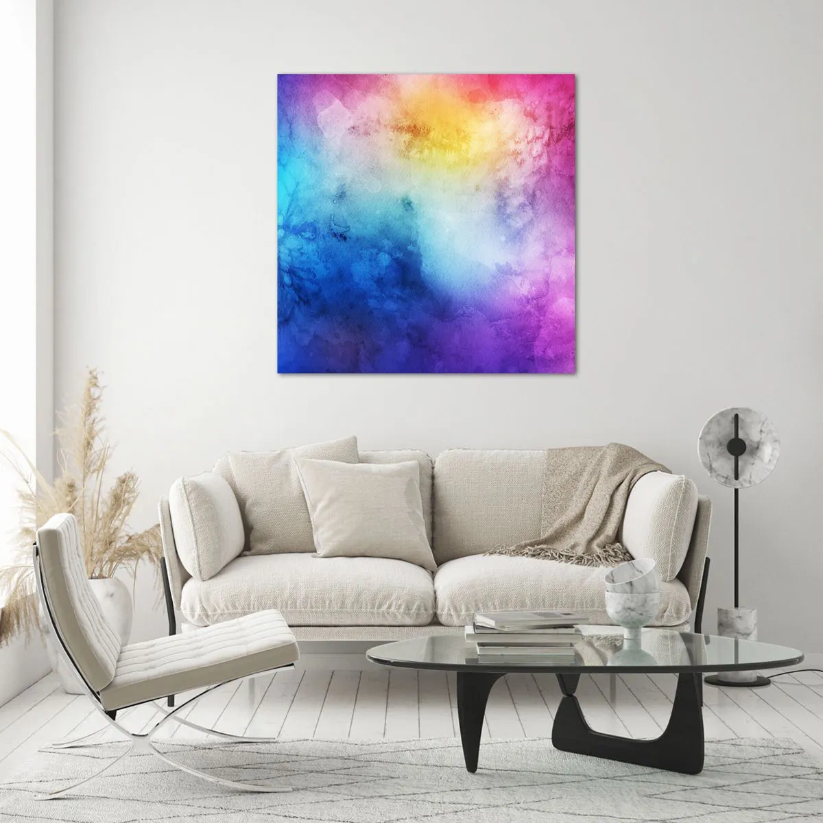 Cuadro sobre vidrio - Impresiones sobre Vidrio - Casi en el séptimo cielo - 40x40 cm