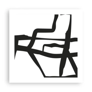 Póster - Construcción en blanco y negro - 50x50 cm