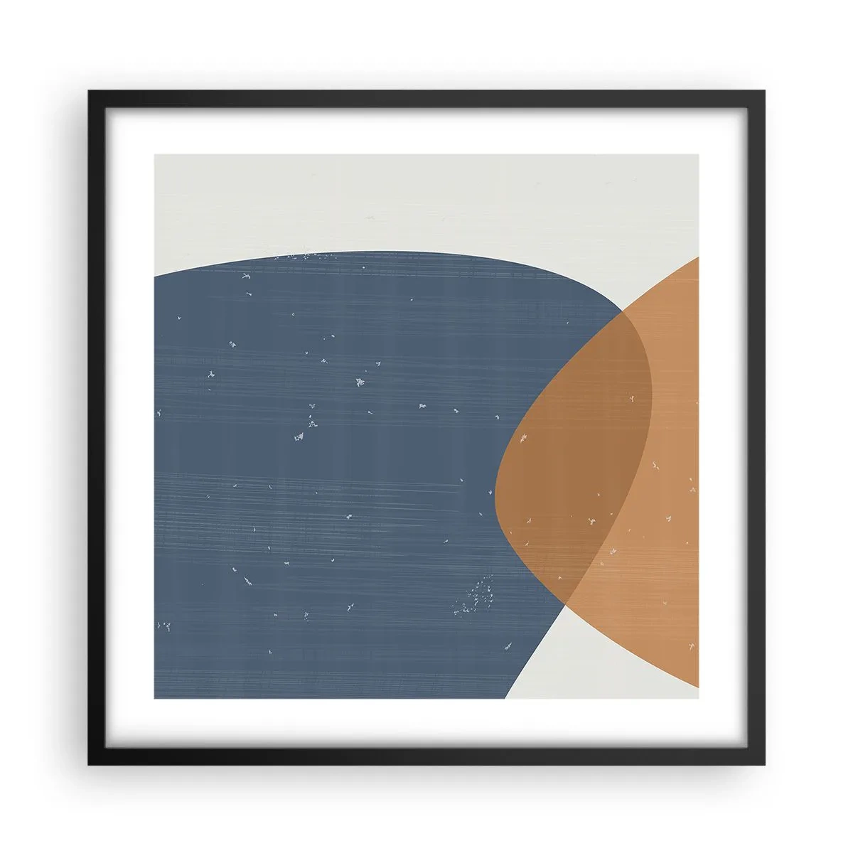 Póster en marco negro - Óvalos e influencias - 50x50 cm