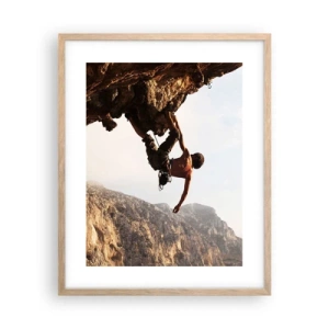 Póster en marco roble claro - Un mundo en la roca - 40x50 cm