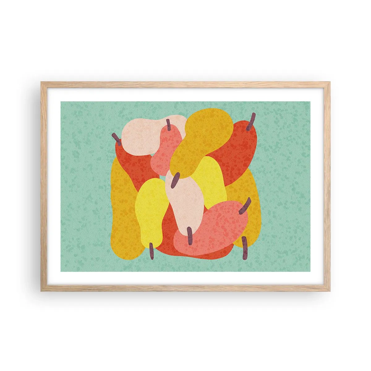 Póster en marco roble claro - Saborear el sol del verano - 70x50 cm