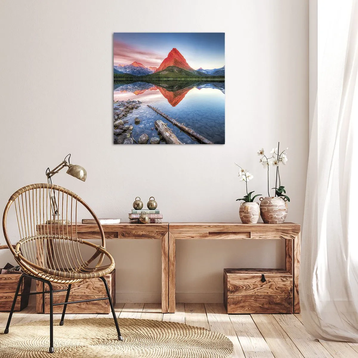 Cuadro sobre lienzo - Impresión de Imagen - Cálido y frío - 30x30 cm