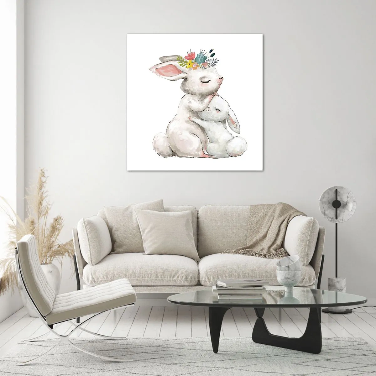 Cuadro sobre vidrio - Impresiones sobre Vidrio - En ningún lugar mejor que con mamá - 30x30 cm