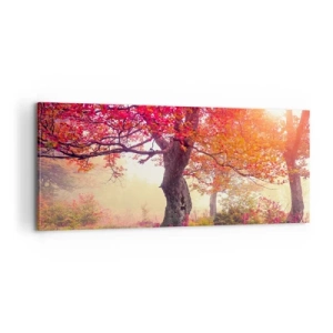 Cuadro sobre lienzo - Impresión de Imagen - Un frenesí de floración - 100x40 cm