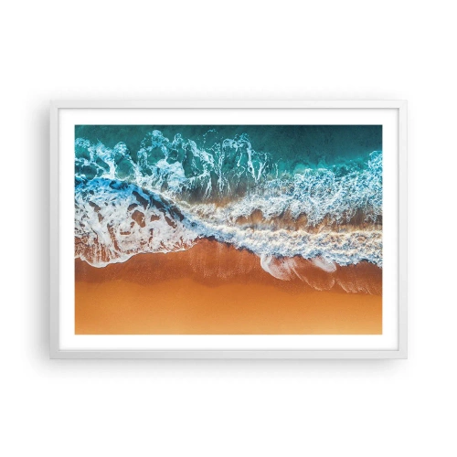 Póster en marco blanco - Siempre a la par - 70x50 cm