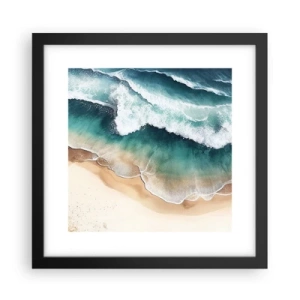 Póster en marco negro - Un encuentro eterno - 30x30 cm