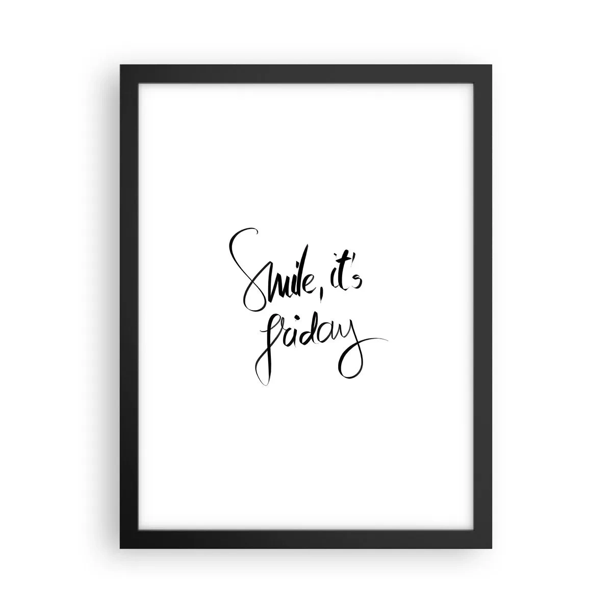 Póster en marco negro - La verdadera alegría - 30x40 cm