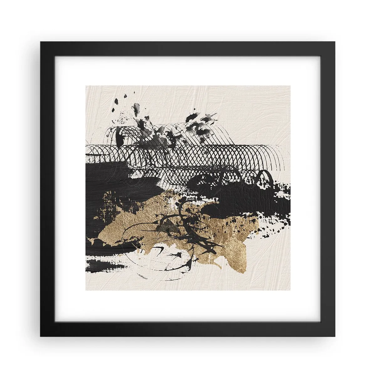 Póster en marco negro - Composición con pasión - 30x30 cm