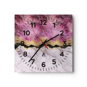 Reloj de pared - Reloj de vidrio - En la frontera - 30x30 cm
