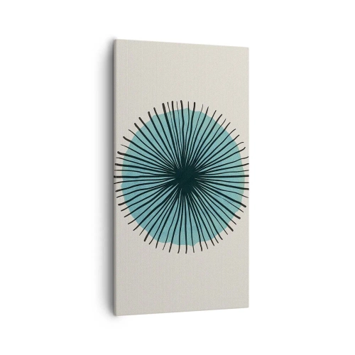 Cuadro sobre lienzo - Impresión de Imagen - Radiante en azul - 55x100 cm