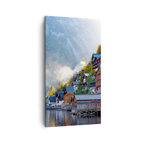 Cuadro sobre lienzo - Impresión de Imagen - Ambiente alpino - 45x80 cm