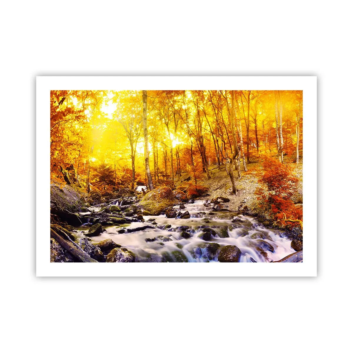 Póster - Piedras bañadas en oro y platino - 70x50 cm