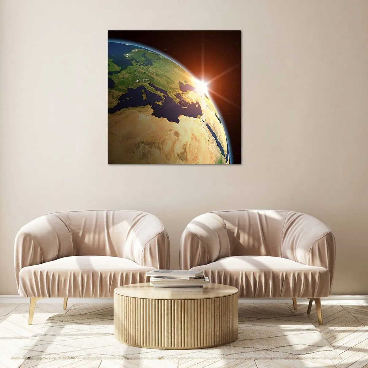 Cuadro sobre vidrio - Impresiones sobre Vidrio - Amanecer - 70x70 cm