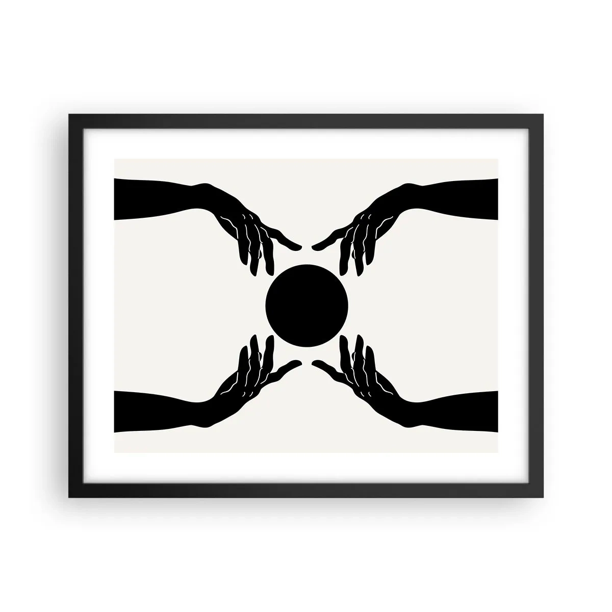 Póster en marco negro - Una señal secreta - 50x40 cm