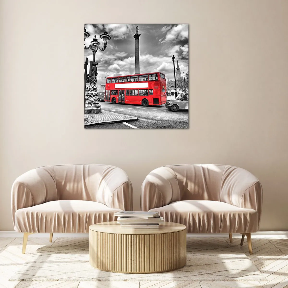 Cuadro sobre vidrio - Impresiones sobre Vidrio - El verdadero torrente sanguíneo de la ciudad - 40x40 cm