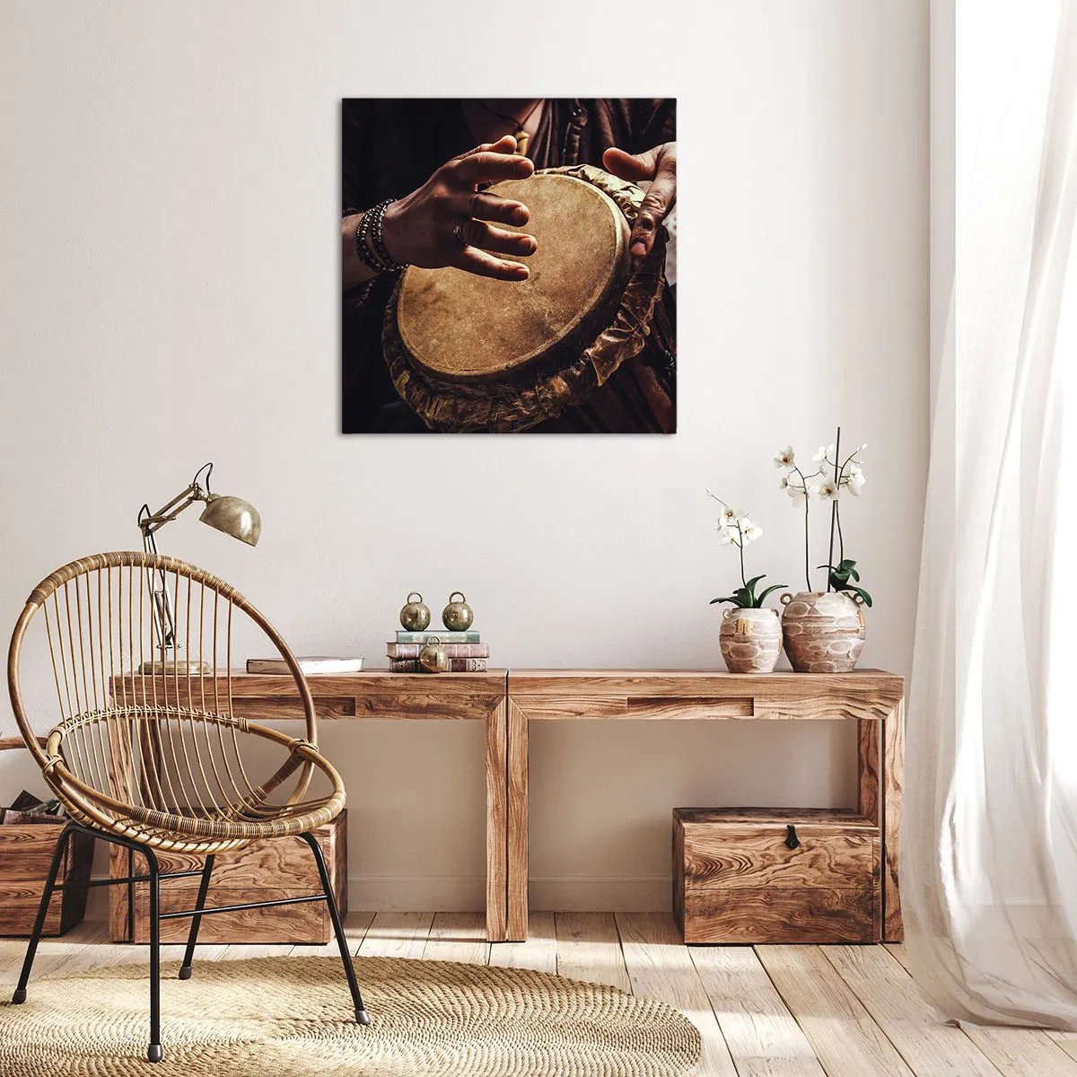 Cuadro sobre lienzo - Impresión de Imagen - En el ritmo del corazón - 40x40 cm