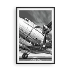 Póster en marco negro - Siempre listo para volar - 61x91 cm