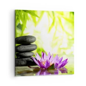 Cuadro sobre lienzo - Impresión de Imagen - En una cabaña de bambú - 50x50 cm