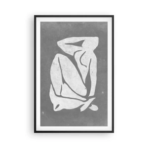 Póster en marco negro - En sus pensamientos - 61x91 cm