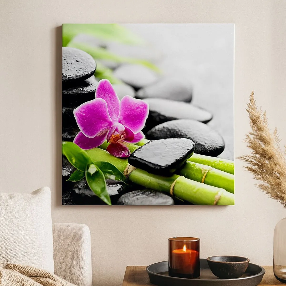 Cuadro sobre lienzo - Impresión de Imagen - En equilibrio pacífico - 30x30 cm