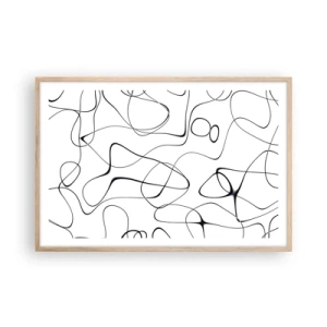 Póster en marco roble claro - Los caminos de la vida, las vicisitudes del destino - 91x61 cm