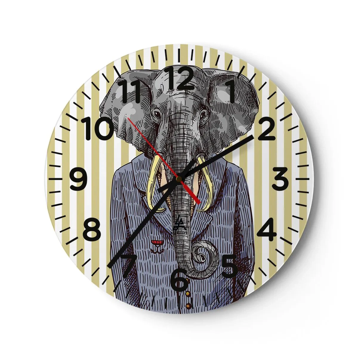 Reloj de pared - Reloj de vidrio - Elegante por naturaleza - 40x40 cm