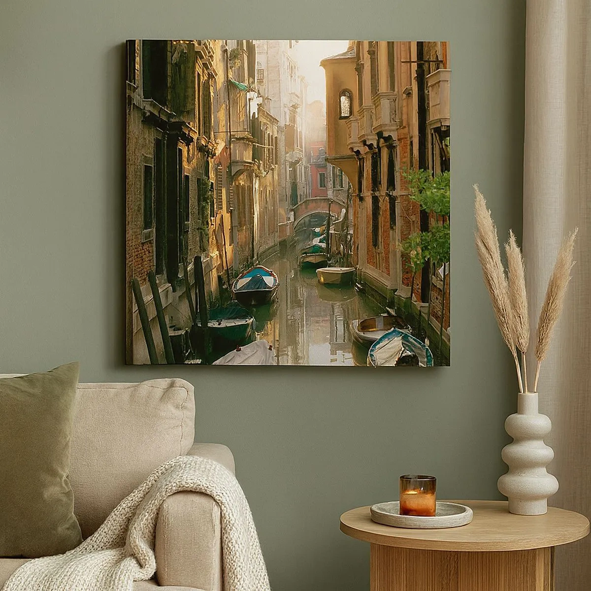Cuadro sobre lienzo - Impresión de Imagen - En un callejón veneciano - 30x30 cm