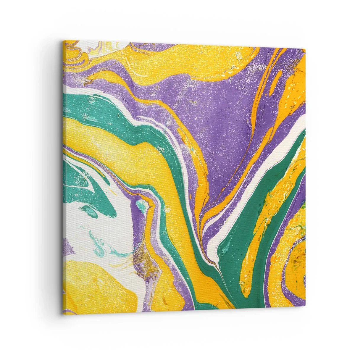 Cuadro sobre lienzo - Impresión de Imagen - Olas de color - 50x50 cm