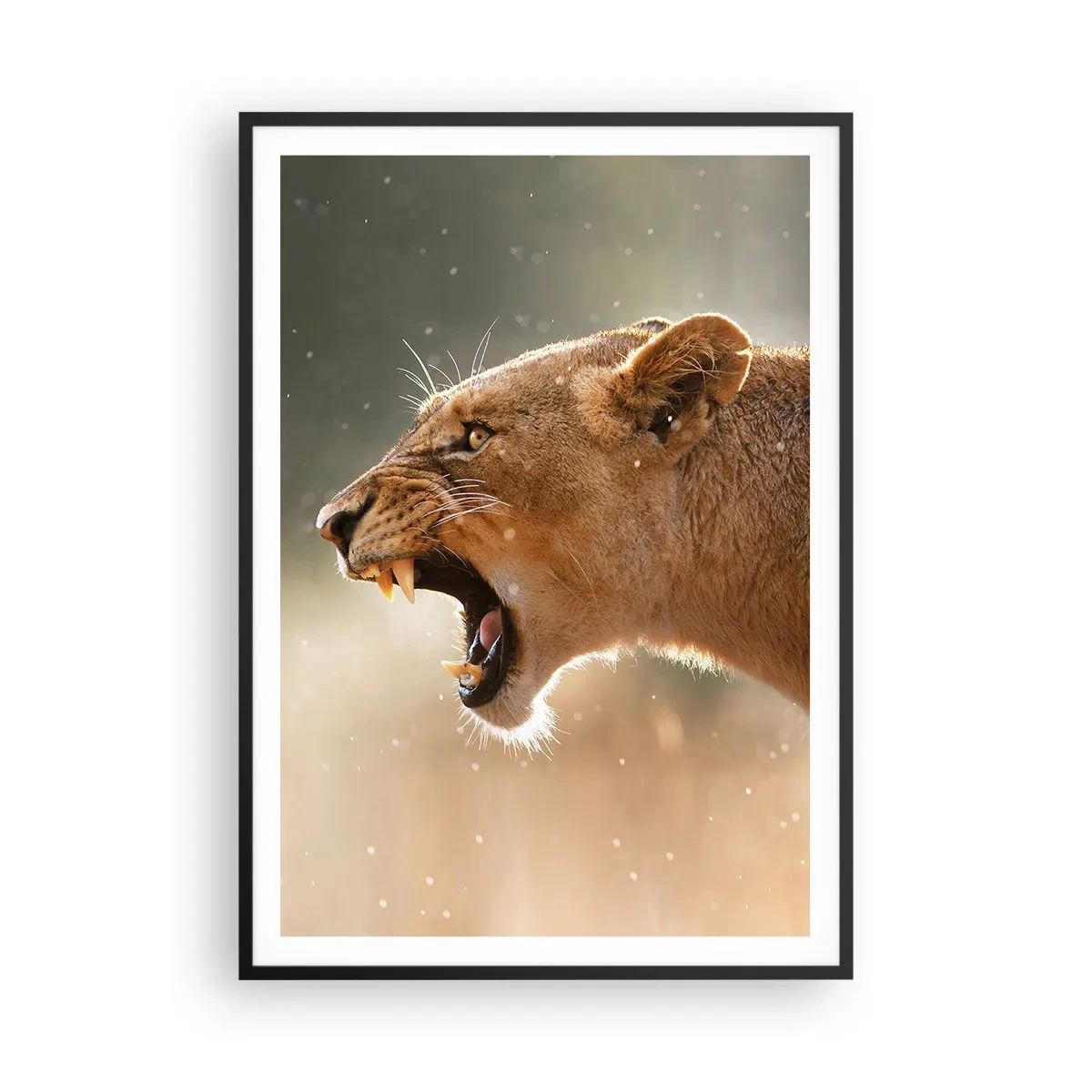 Póster en marco negro - Silencio, es mi turno de palabra - 70x100 cm