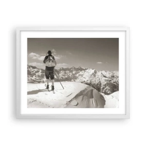 Póster en marco blanco - El techo del mundo - 50x40 cm