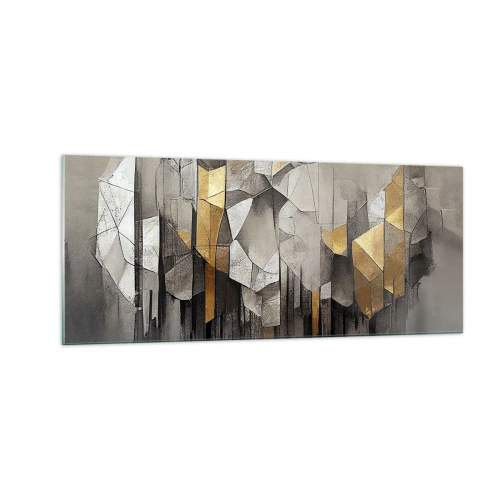 Cuadro sobre vidrio - Impresiones sobre Vidrio - Composición hecha de hielo y luz - 100x40 cm