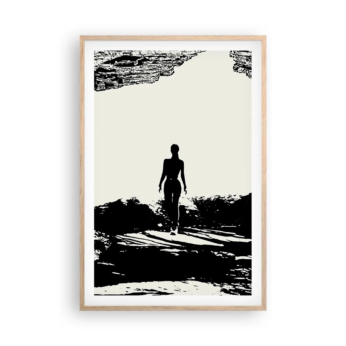 Póster en marco roble claro - Una nueva mirada - 61x91 cm