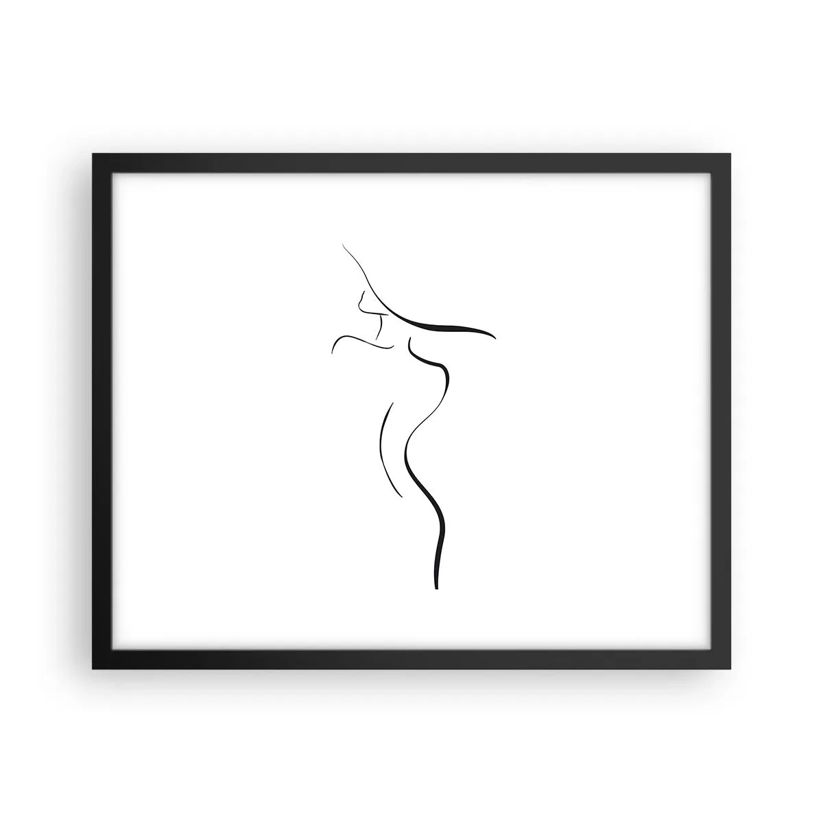 Póster en marco negro - Escurridiza como una ola - 50x40 cm