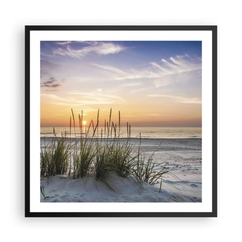 Póster en marco negro - Mira, piensa, siente - 60x60 cm