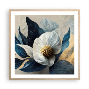 Póster en marco roble claro - Con un corazón de oro - 60x60 cm