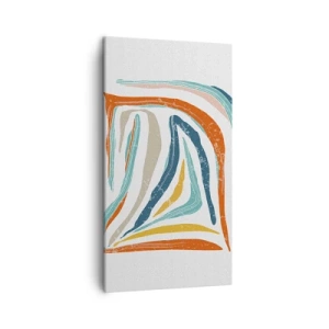 Cuadro sobre lienzo - Impresión de Imagen - Abstracción sonriente y amistosa - 45x80 cm