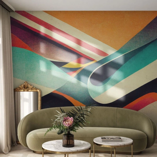 Fotomural Premium Canvas - Composición intensa - Abstracción, Pedazo, Líneas - 400x280 cm