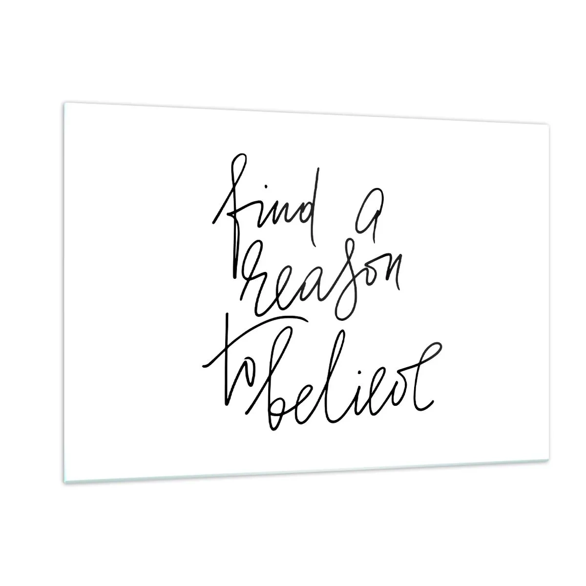 Cuadro sobre vidrio - Impresiones sobre Vidrio - Tipografía minimalista con una cita inspiradora. - 120x80cm - Es posible - Decoración de pared moderna para salón y dormitorio ARTTOR