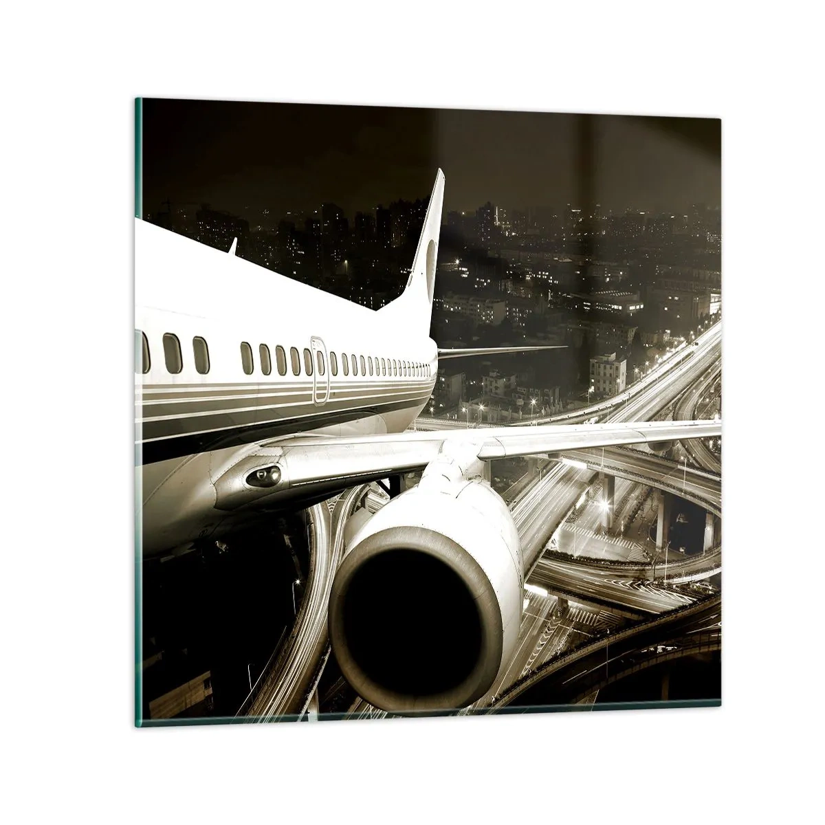 Cuadro sobre vidrio - Impresiones sobre Vidrio - Vuela hacia la noche - 70x70 cm