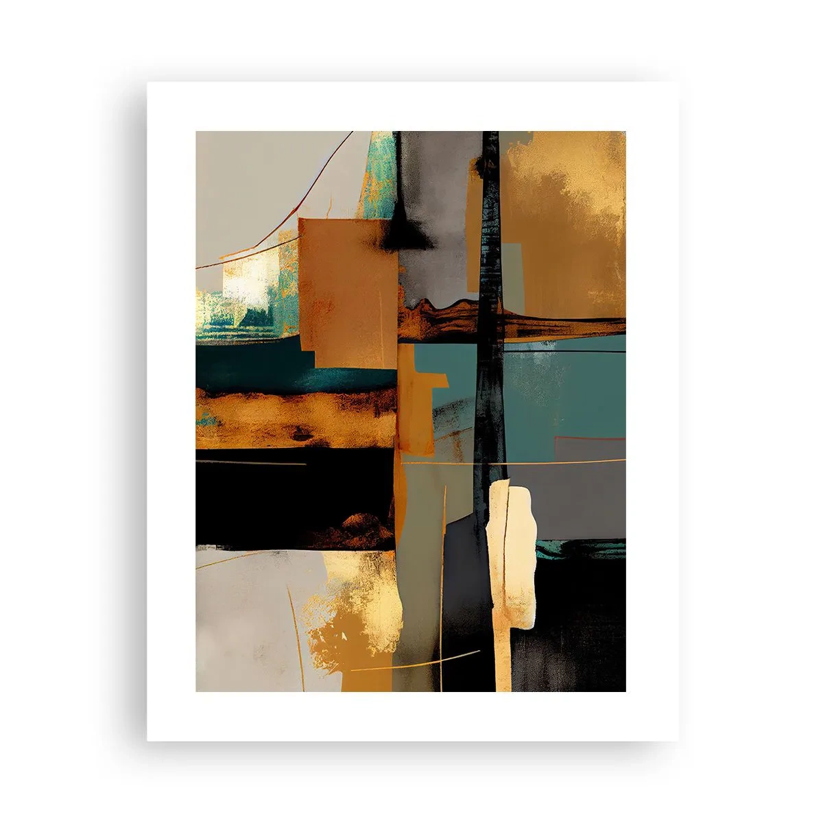 Póster - Abstracción: luces y sombras - 40x50 cm