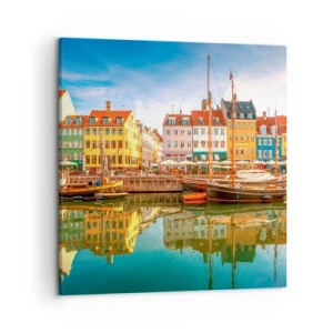 Cuadro sobre lienzo - Impresión de Imagen - Sobre el agua tan suave como un espejo - 50x50 cm