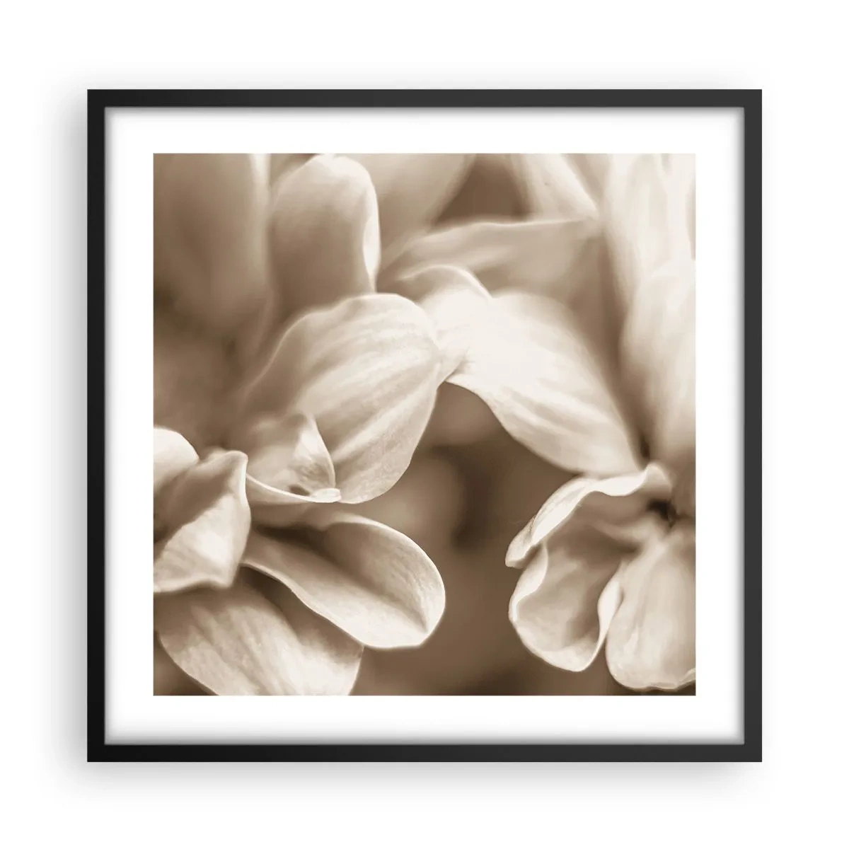 Póster en marco negro - Suave como una sonrisa - 50x50 cm