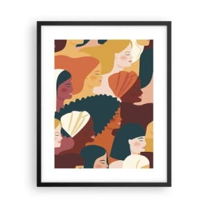 Póster en marco negro - La feminidad - 40x50 cm