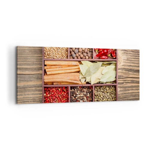 Cuadro sobre lienzo - Impresión de Imagen - Orden de formas, composición de aromas - 100x40 cm