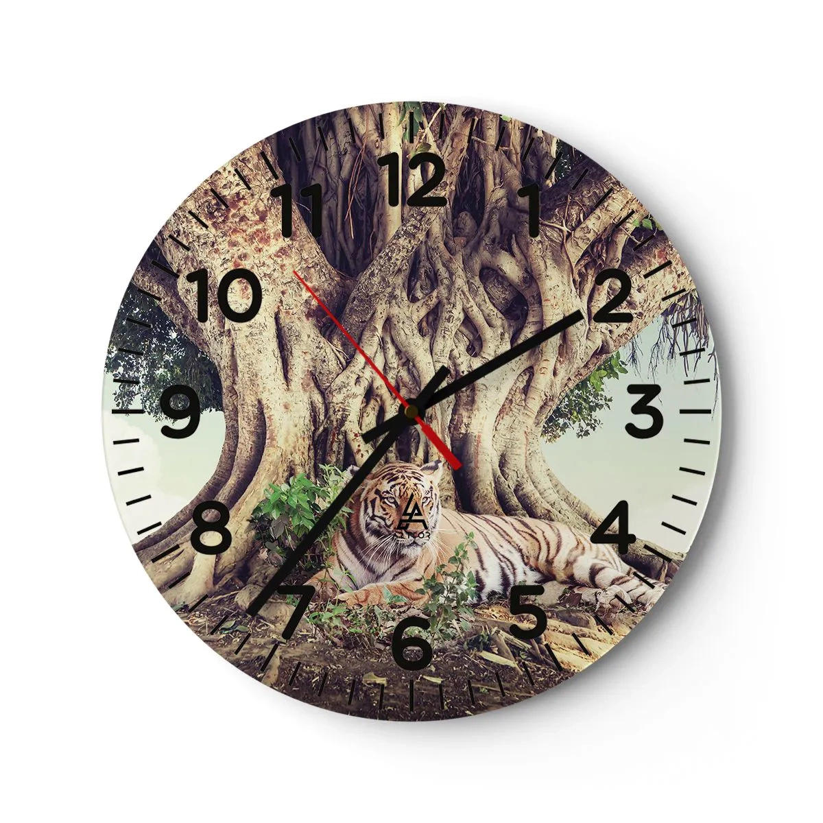 Reloj de pared - Reloj de vidrio - Una visión desde el Génesis - 30x30 cm