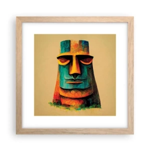 Póster en marco roble claro - Escultural, pero simpática - 30x30 cm